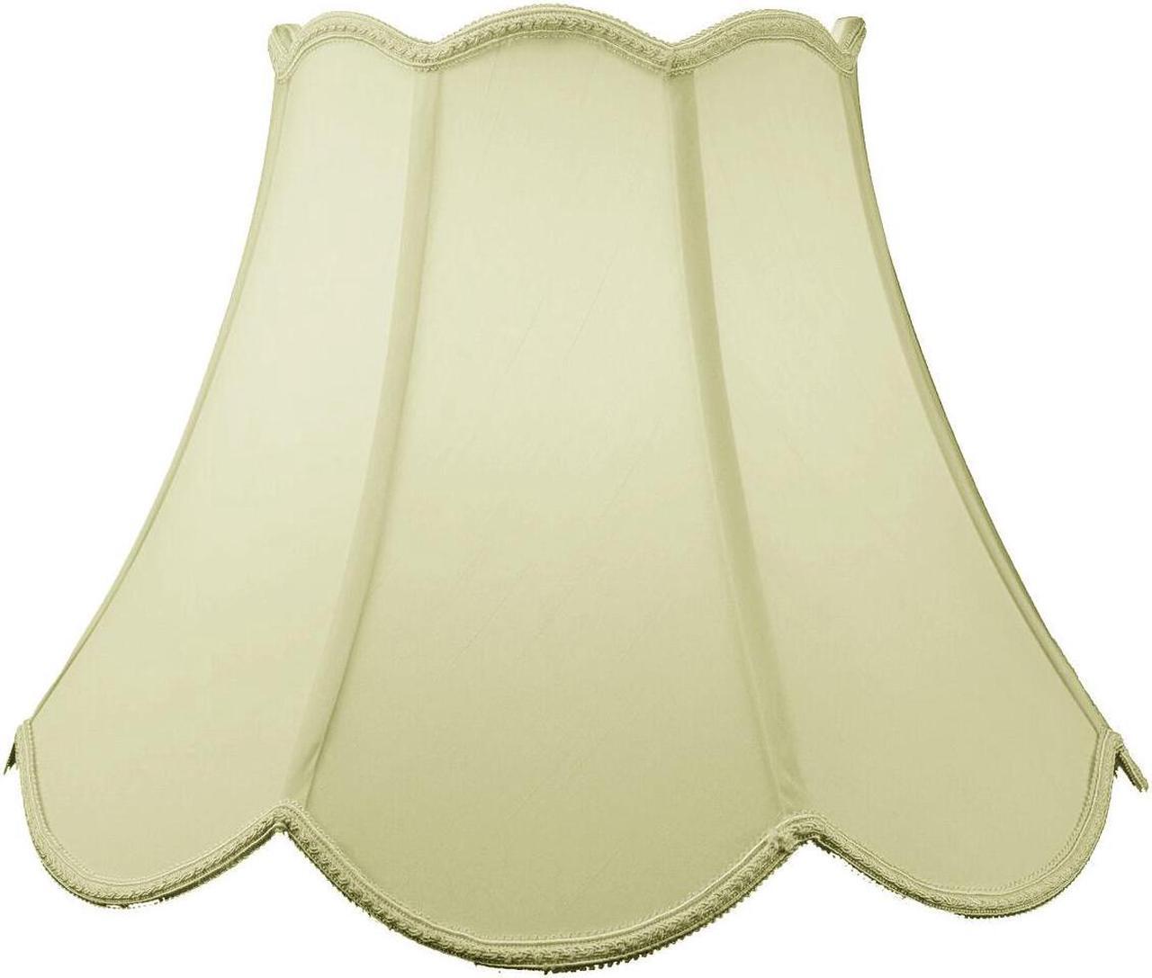 Alt view image 2 of 3 - 9x18x13 Scalloped Bell Lamp Shade Eggshell