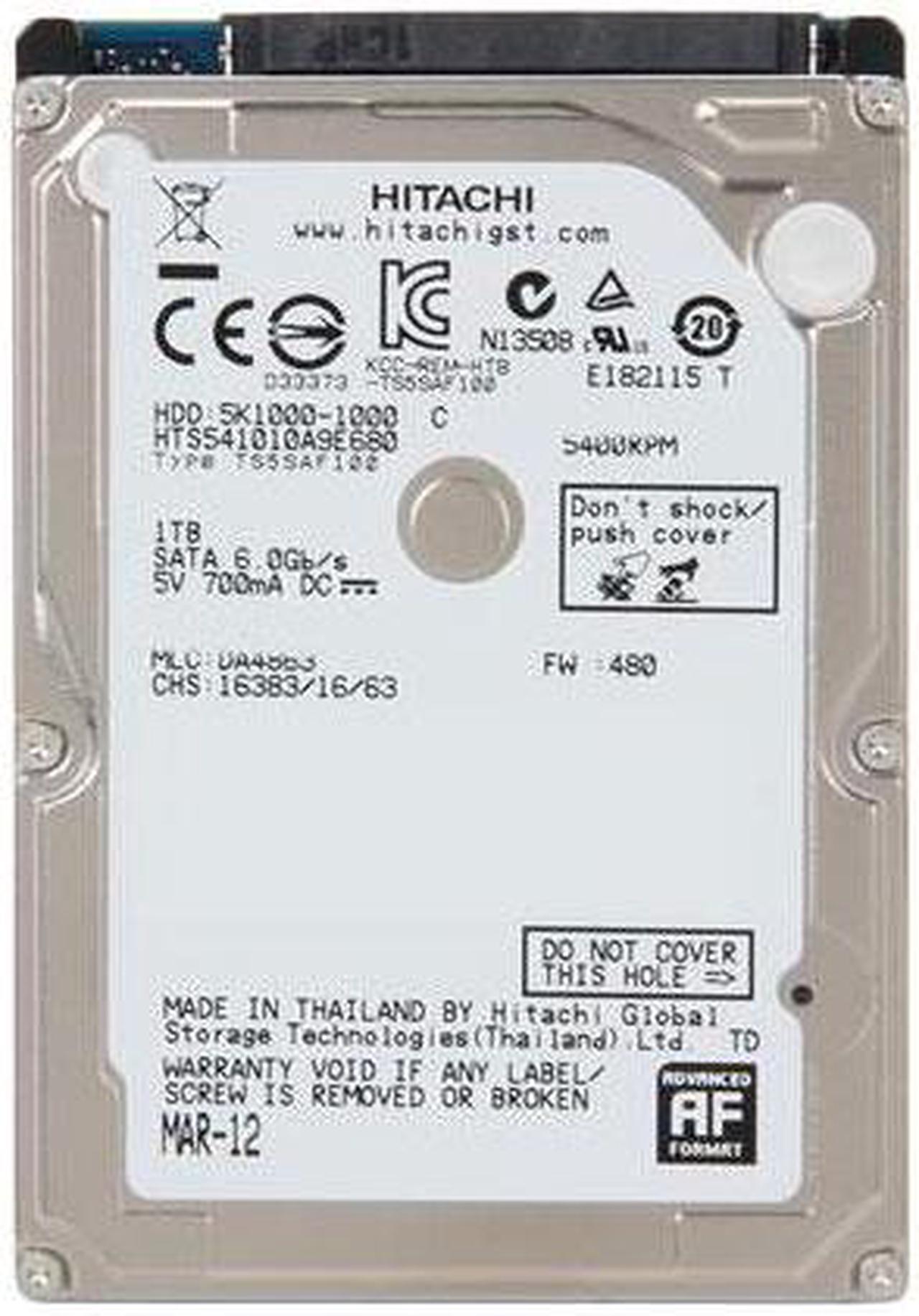 Alt view image 2 of 6 - HGST HTS541010A9E680 Travelstar 5K1000 HTS541010A9E680 1 TB Hard Drive - 2.5" Internal - SATA (SATA/600)
