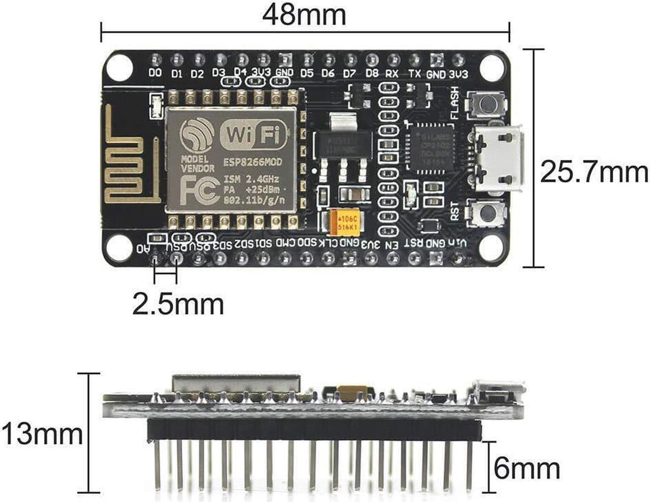 Alt view image 5 of 7 - NodeMCU Lua ESP8266 ESP-12F CP2102 Arduino compatible wifi development board