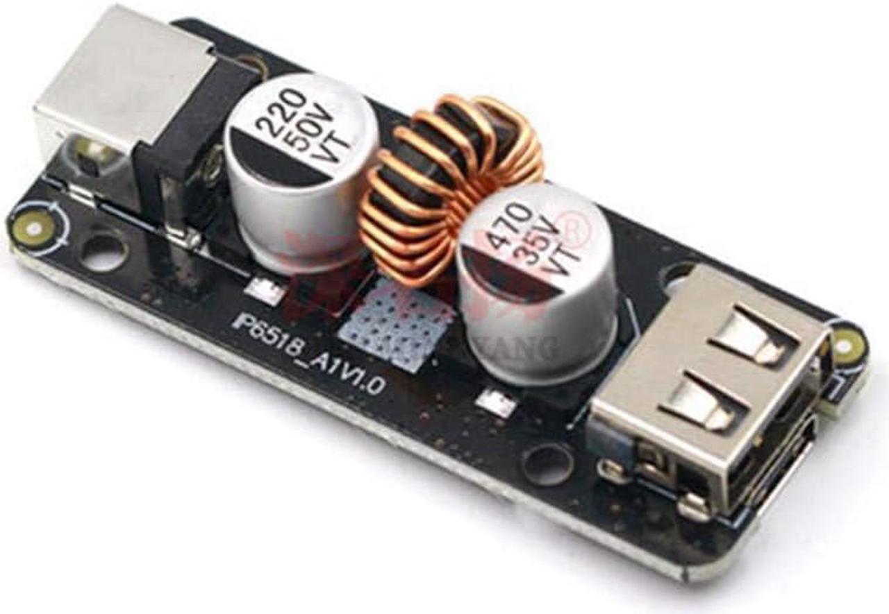 Main image of JacobsParts 45W 12V/24V DC to USB Type C PD & Type A QC3.0 DC Fast Charge Step-Down Buck Power Adapter 5.5 x 2.1mm IP6518