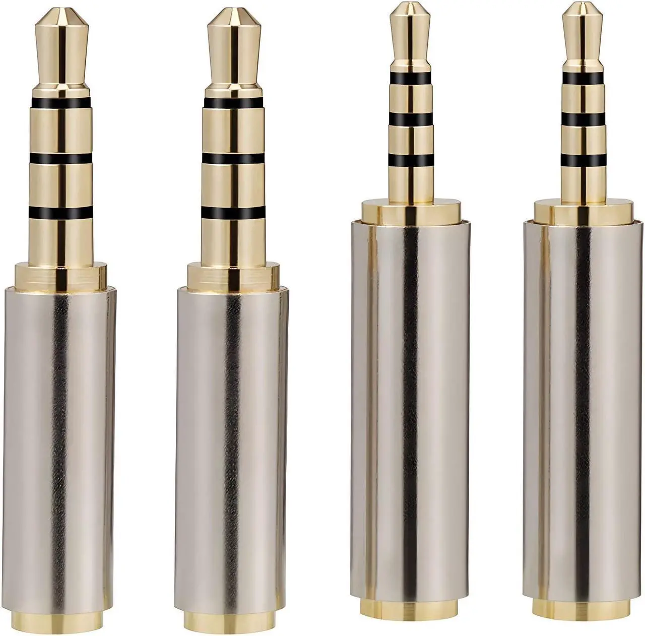 Main image of 4pc Combo 2.5mm 3.5mm Male Female Aux Audio Adapter Stereo Headphone Mic TRRS