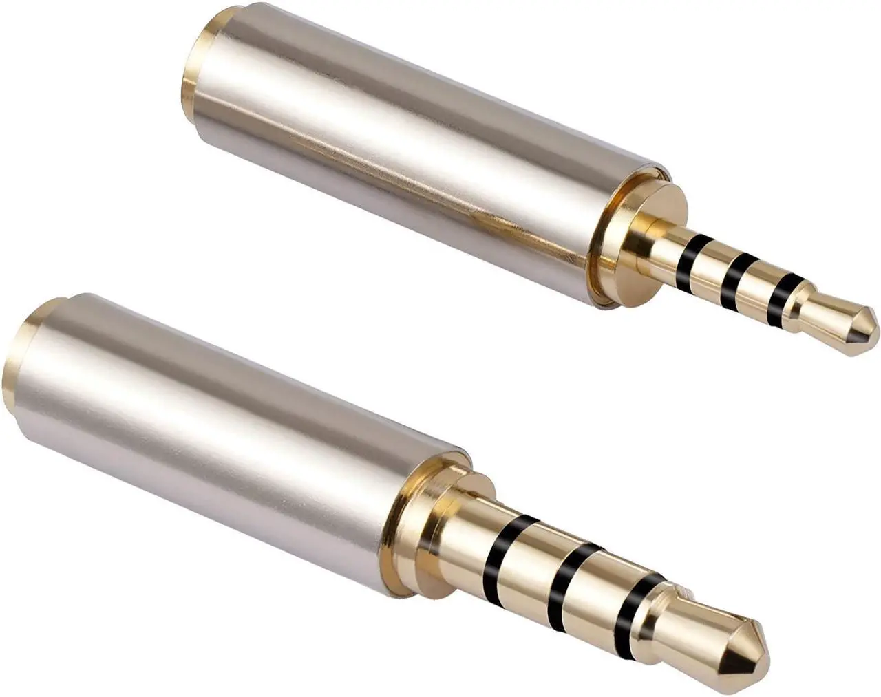 Alt view image 4 of 7 - 4pc Combo 2.5mm 3.5mm Male Female Aux Audio Adapter Stereo Headphone Mic TRRS