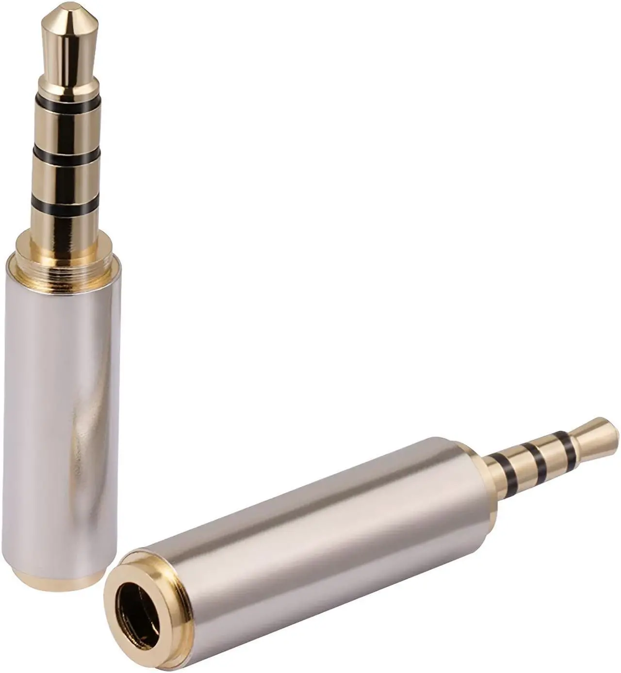 Alt view image 3 of 7 - 4pc Combo 2.5mm 3.5mm Male Female Aux Audio Adapter Stereo Headphone Mic TRRS