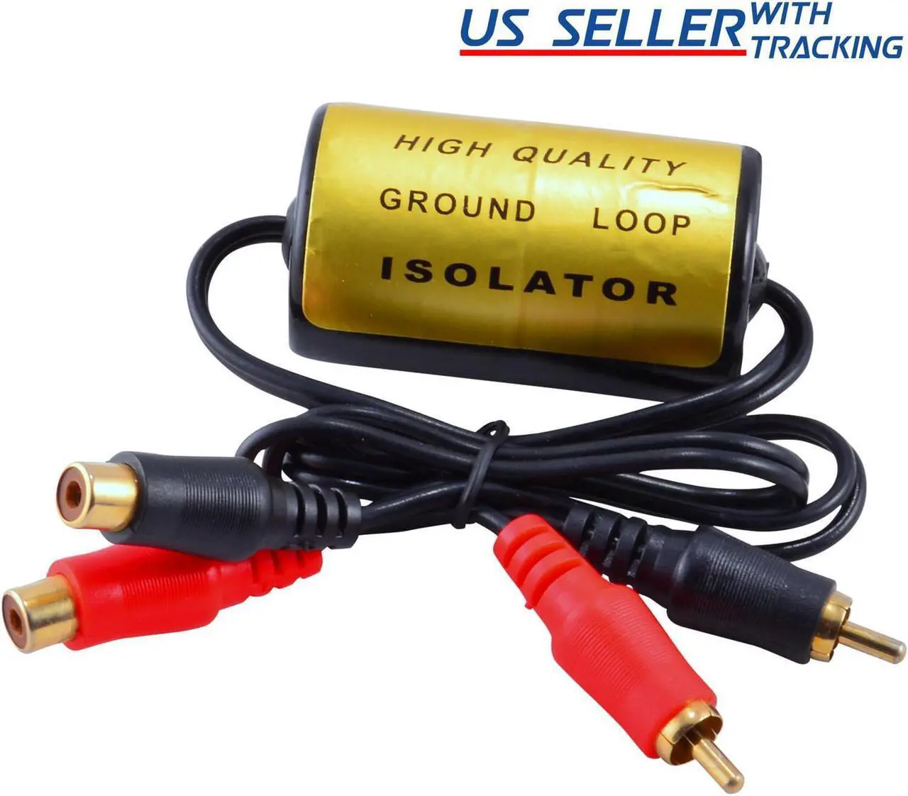 Main image of RCA Audio Noise Filter Suppressor Ground Loop Isolator for Car and Home Stereo