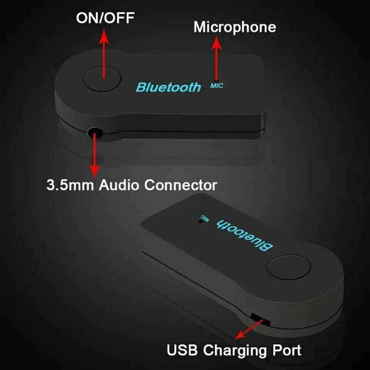 Alt view image 6 of 6 - Wireless Bluetooth Receiver 3.5mm AUX Audio Stereo Music Home Car Adapter Kit