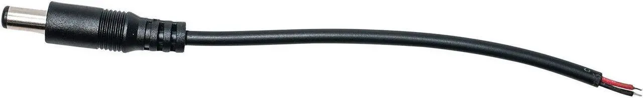 Alt view image 2 of 2 - DC Power Pigtail Male Barrel Plug 6-inch Wire Cable 5.5mm x 2.1mm for 12V Port