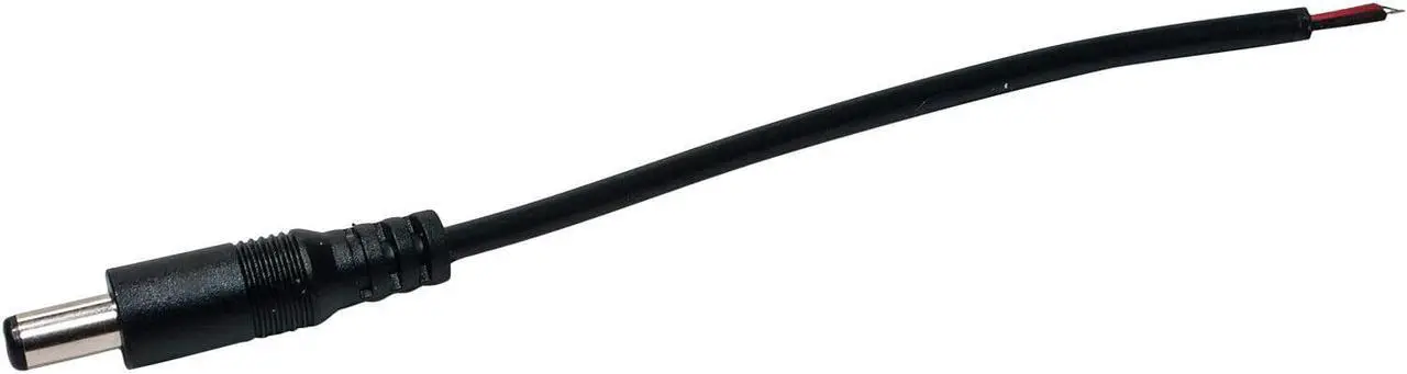 Main image of DC Power Pigtail Male Barrel Plug 6-inch Wire Cable 5.5mm x 2.1mm for 12V Port