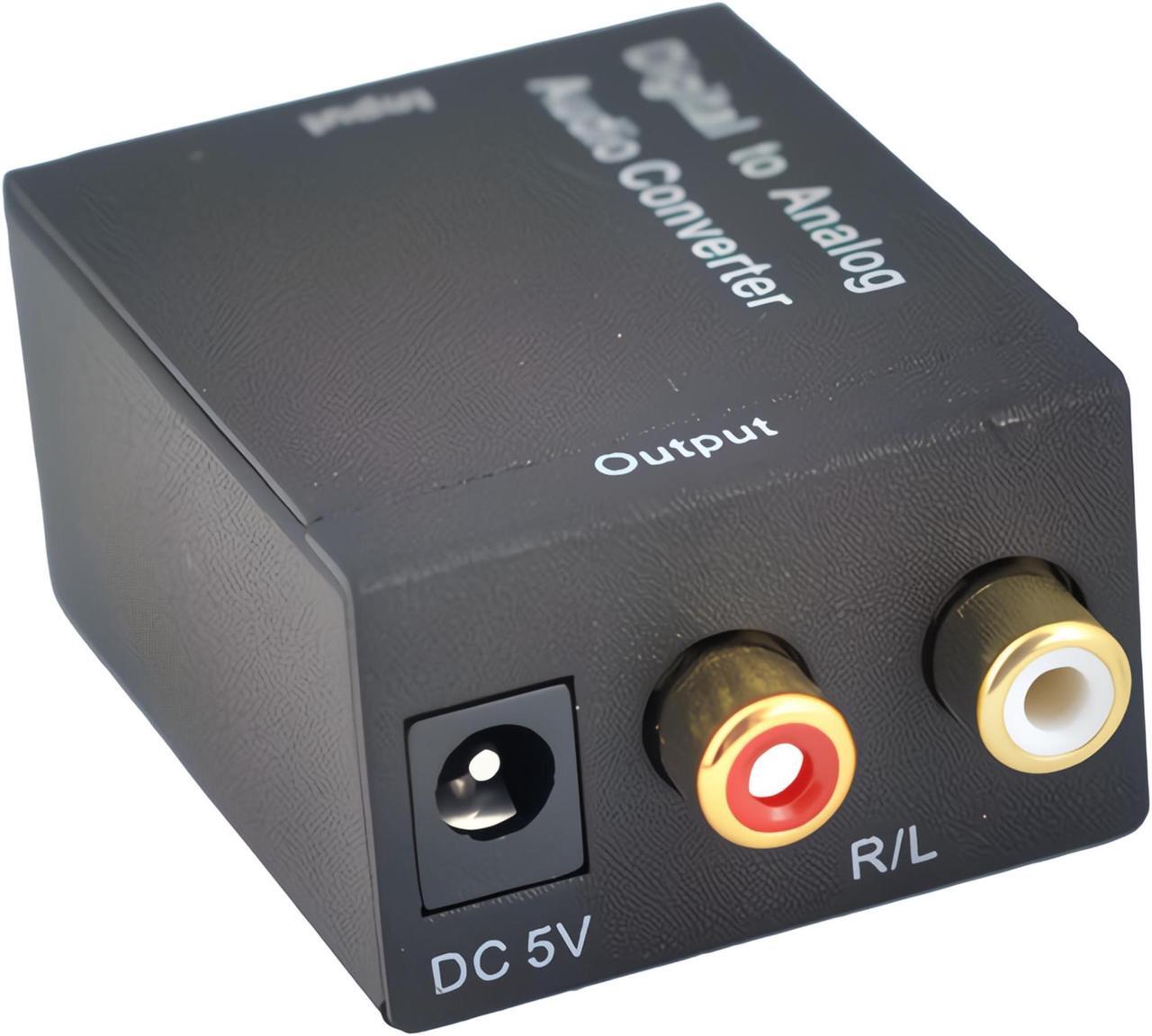 Alt view image 3 of 6 - Digital SPDIF Optical Toslink Coax to Analog RCA Audio Converter + 1M Cable USA