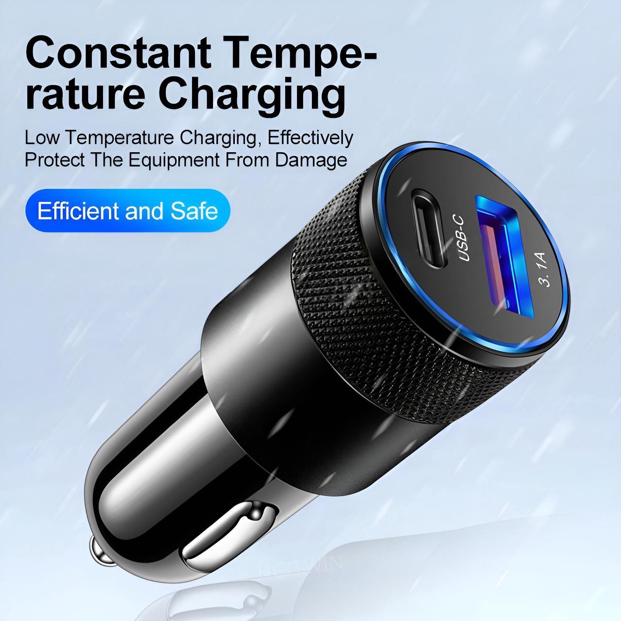 Alt view image 7 of 7 - USB PD 30W Type-C Car Charger Fast Charge Adapter For iPhone 13 12 11 Pro Max Silver