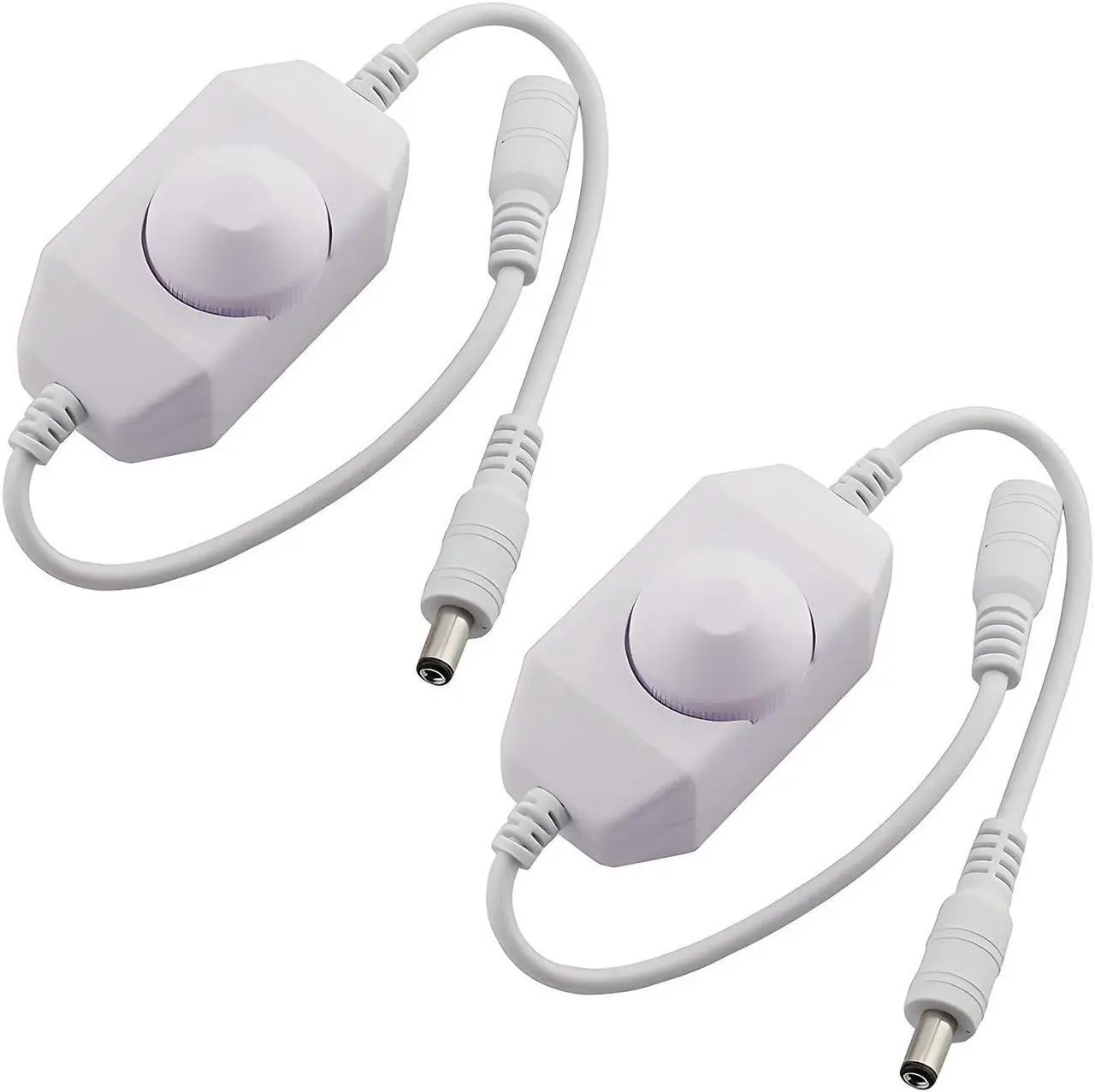 Main image of Inline Manual Dimmer Switch for LED Strip Light, White 2 Pack