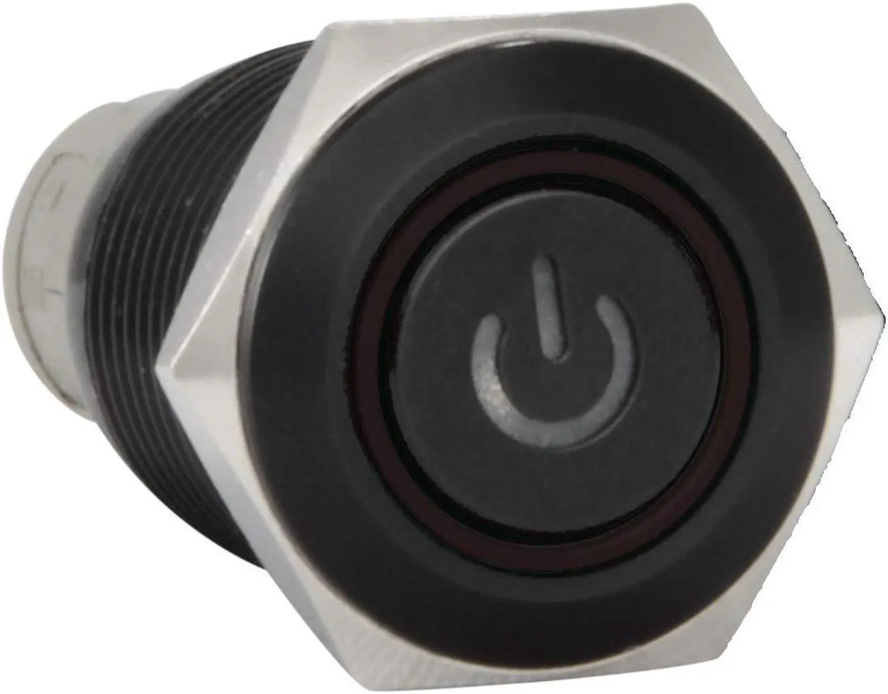 JacobsParts Latching Maintained Pushbutton ON/Off Switch Black Metal ...