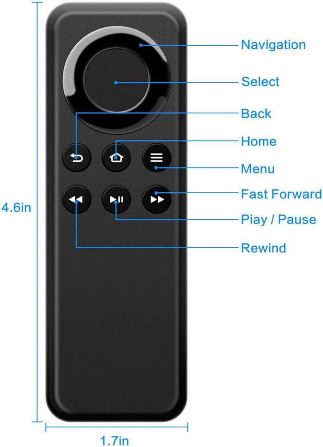 Alt view image 5 of 7 - Remote Control for Amazon Fire TV Stick & Box CV98LM Replacement Bluetooth