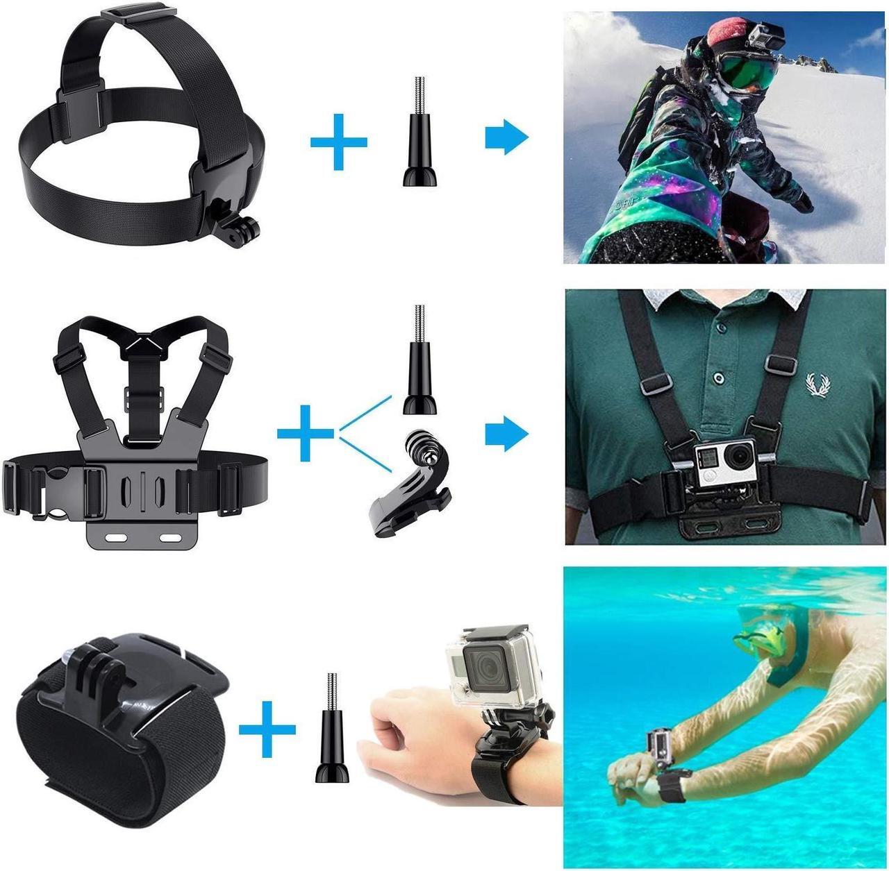 Alt view image 3 of 7 - 50 in 1 Action Camera Accessories Kit for Gopro Hero 9 8 7 6 5 Gopro Accessories