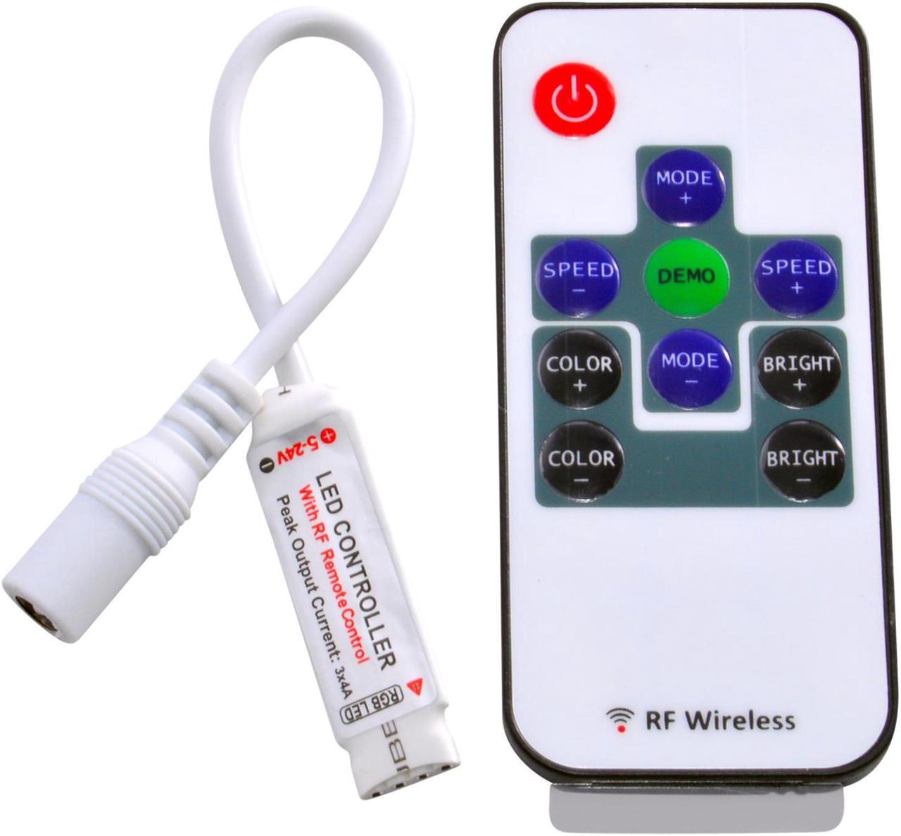 Main image of Inline RF Controller with Remote for RGB LED Strip Light