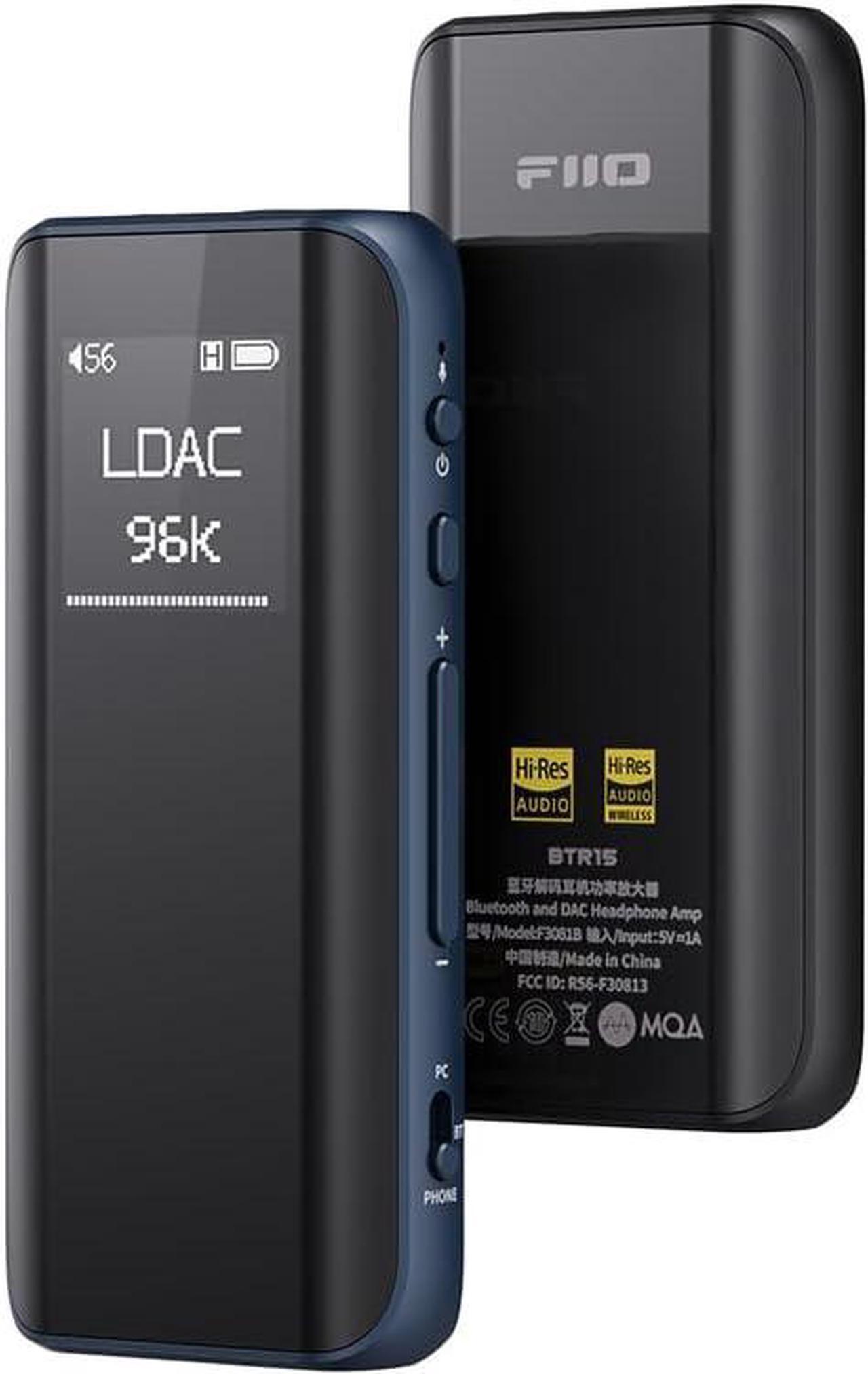 Main image of FiiO BTR15 Headphone Amps Bluetooth 5.1 Receiver High Resolution 384K/32Bit Native DSD256 USB DAC Supports LDAC/aptX HD/MQA for Smartphones/PC/Car/Home Audio (Blue)