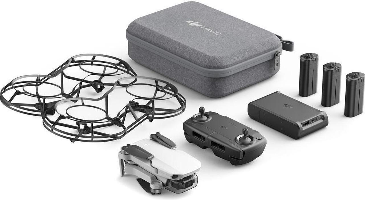 DJI Mavic Mini Combo - Drone FlyCam Quadcopter UAV with 2.7K Camera 3-Axis Gimbal GPS 30min Flight Time, less than 0.55lbs, Gray