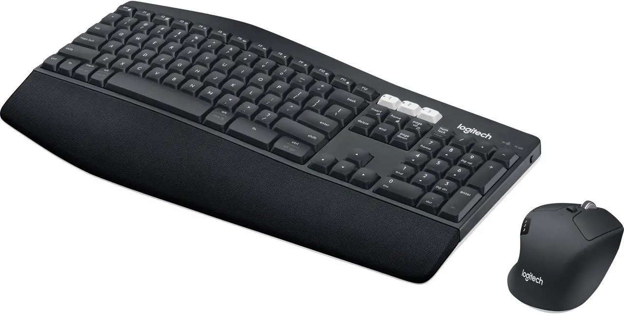 Main image of Logitech MK850 Performance Wireless Keyboard and Mouse Combo - USB Wireless Bluetooth/RF USB Wireless Bluetooth/RF Optical - 1000 dpi - 8 Button - Scroll Wheel - AAA, AA - Compatible with Desktop ...