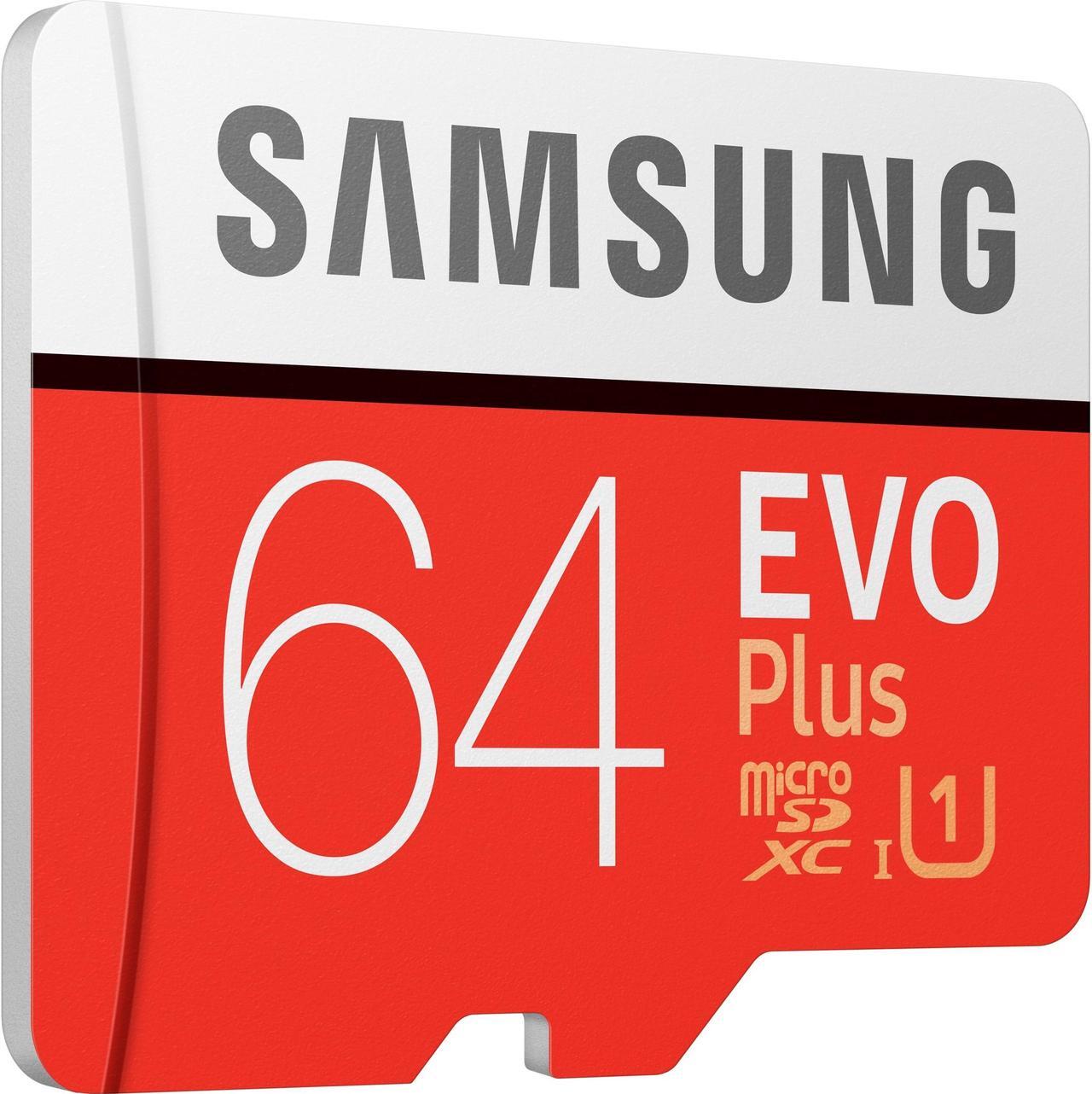 Main image of Samsung MB-MC64HA EVO Plus 64 GB Class 10/UHS-I (U3) microSDXC - 100 MB/s Read - 20 MB/s Write