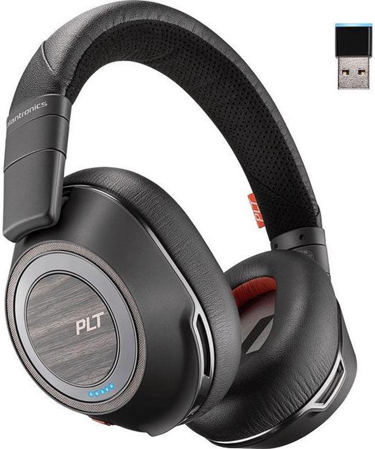 Main image of Plantronics Voyager 8200 UC Stereo Bluetooth Headset With Active Noise Canceling - Stereo - Black - Mini-phone - Wired/Wireless - Bluetooth - 98.4 ft - Over-the-head - Binaural - Circumaural - ...