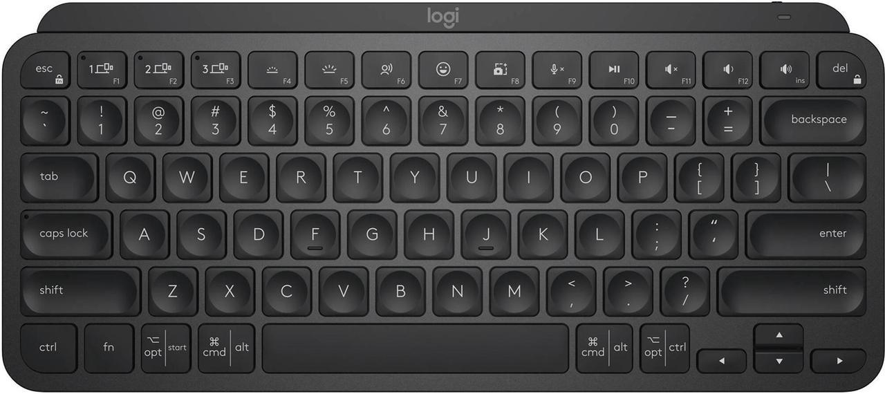 Logitech MX Keys Mini Minimalist Wireless Illuminated Keyboard, Compact, Bluetooth, Backlit, USB-C, Compatible with Apple macOS, iOS, Windows, Linux, Android, Metal Build - BLACK