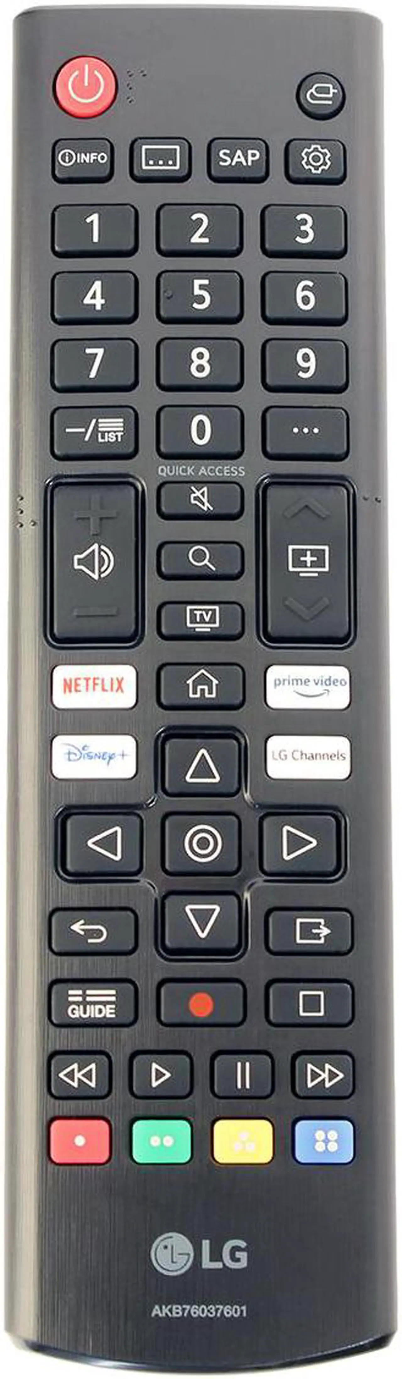 Main image of LG AKB76037601 Replacement Smart TV Remote Control for Select LG TVs - Black