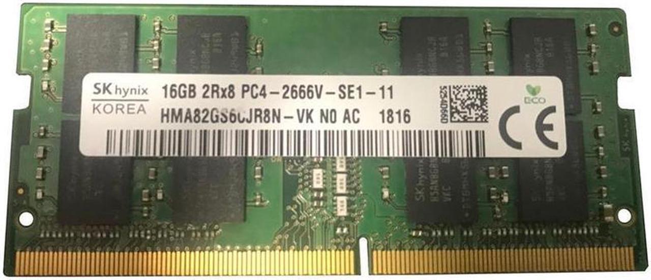 Main image of Hynix HMA82GS6CJR8N-VK 16GB Memory Module - DDR4 SDRAM - 2666 MHz - 260 Pin - SO-DIMM - 1.2 Volts