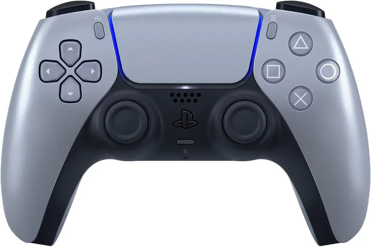 Sony DualSense Wireless Controller - Sterling Silver - Wireless, Cable - Bluetooth - USB - PlayStation 4, PlayStation 5, iPad, iPhone, Mac, Apple TV, PC, Android, iOS - Sterling Silver