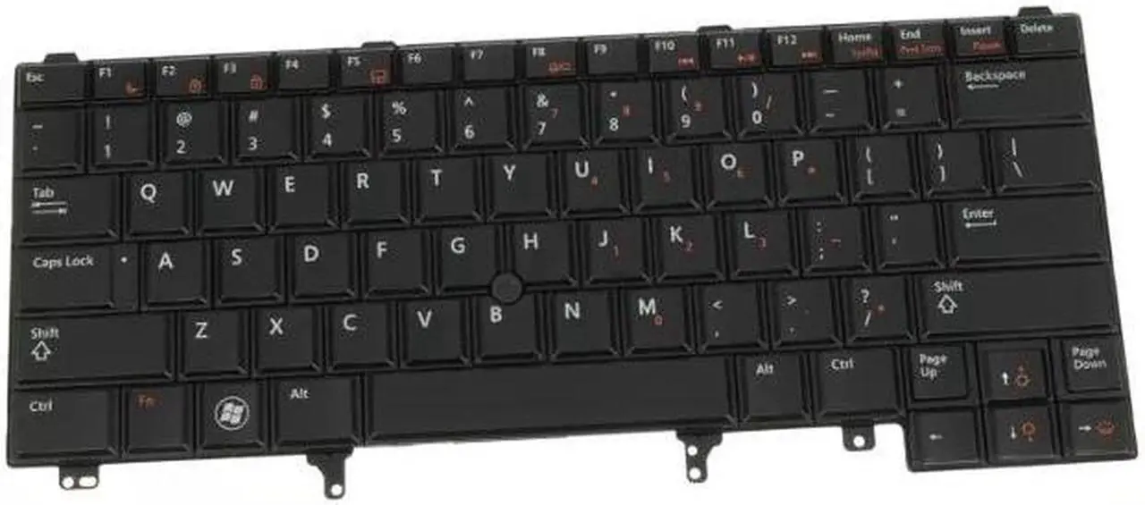 Main image of Dell CN5HF Laptop Keyboard - 83-Key - US-English QWERTY - Backlit - Ribbon Cable Not Included - Black