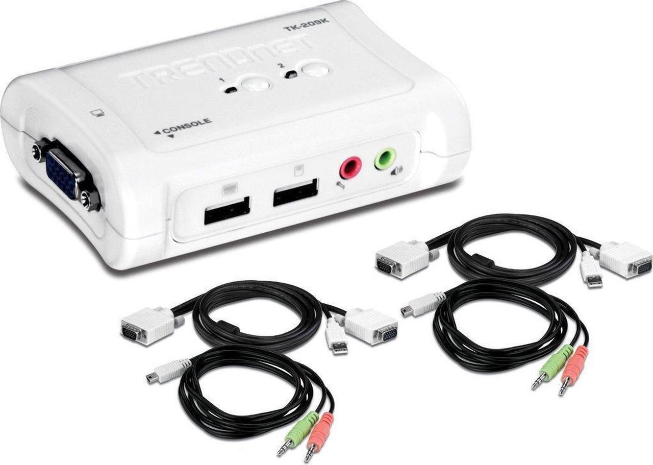 Main image of TRENDnet TK-207K 2-port USB (Universal Serial Bus) KVM (Keyboard, Video, Mouse) Switch Kit
