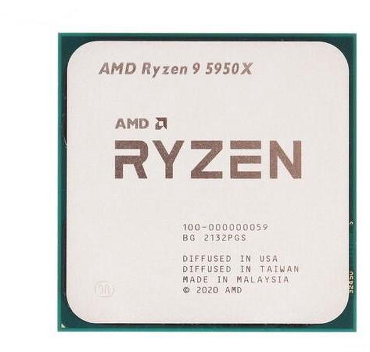 Main image of AMD 100-000000059 Ryzen 9 5950X Desktop Processor - 3.4 GHz Base Frequency - 16-core - 105 Watts - AM4 Socket