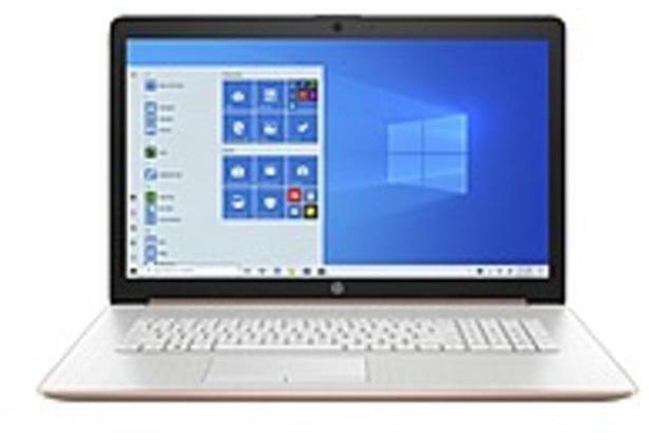 Main image of HP 17-by2018ds 22C73UA 17.3 Inches HD+ Laptop - Pale Rose Gold, Natural Silver - Intel Celeron N4020 1.1 GHz - 8 GB DDR4 - 128 GB NVMe Solid State Drive -DVD-RW - Window 10 Home 64-Bit - LCD