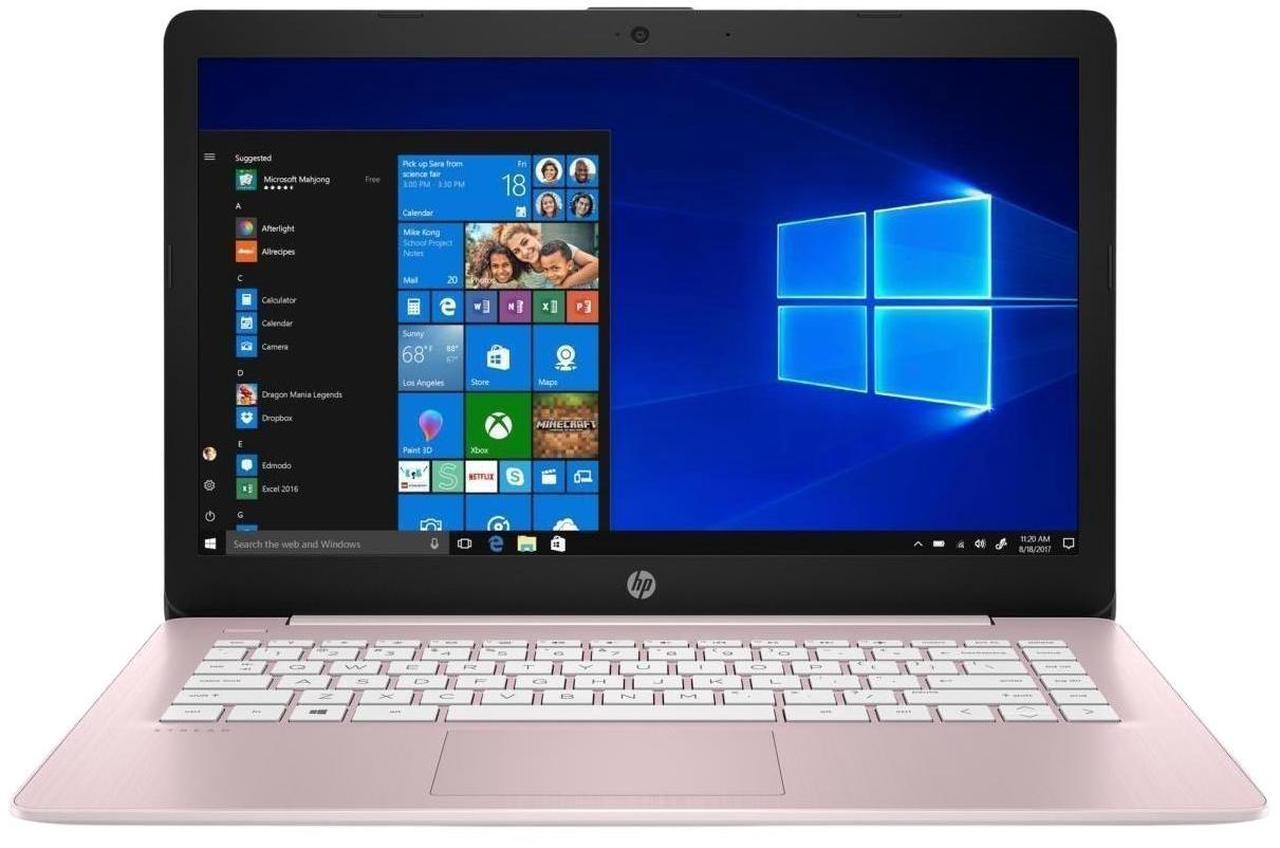 Alt view image 5 of 5 - HP Stream 14-ds0012ds 14" HD Laptop AMD A6-9220e 1.6 GHz up to 2.4 GHz AMD Radeon R4 Graphics 4GB DDR4-2133 SDRAM 64GB eMMC Windows 10 Home in S mode, B Grade - 1G0E0UA