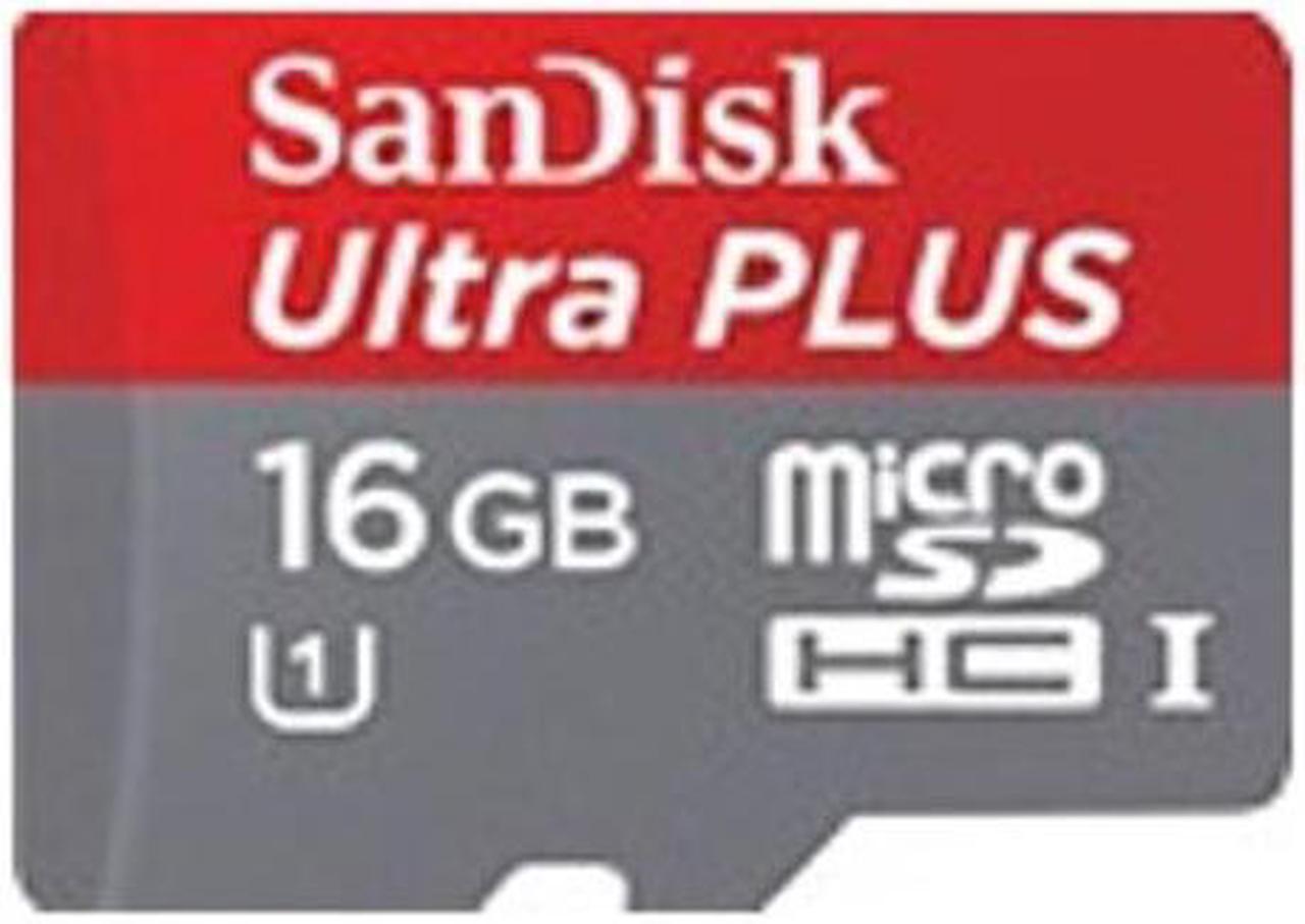 SanDisk SDSDQUIP-016G-A46 16 GB Ultra Plus Micro SDHC Class 10 UHS-1 Memory Card