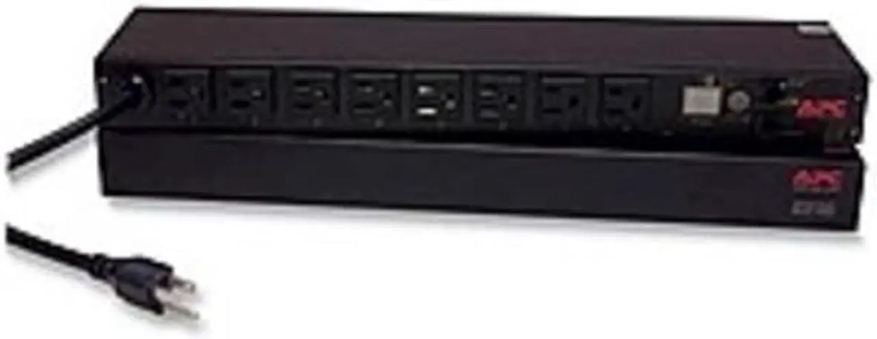 Alt view image 5 of 5 - APC AP7900 1U Switched Rack PDU - Rack Mountable - 120V AC - Ethernet 10Base-T/100Base-TX - RJ-45, 1 x management - RJ-12 - 8 Output Connectors - 19-inch Rack - Black