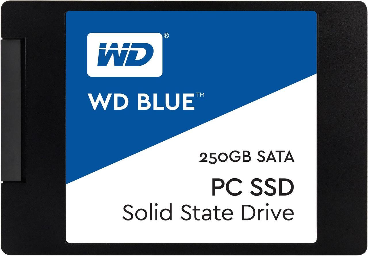 Main image of WD Blue WDS250G1B0A250GB Internal SSD Solid State Drive - SATA 6Gb/s 2.5 Inch - SATA - 540 MB/s Maximum Read Transfer Rate - 500 MB/s Maximum Write Transfer Rate