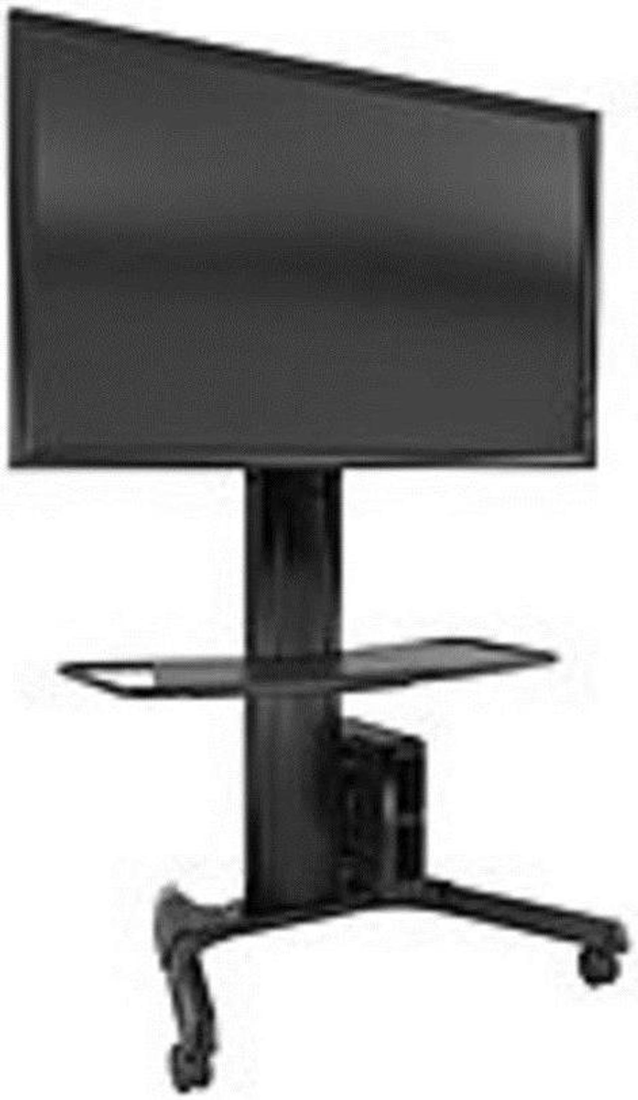 Alt view image 3 of 7 - Chief Large Fusion LPAUB Manual Height Adjustable Mobile Cart for Video Conferencing System - Black