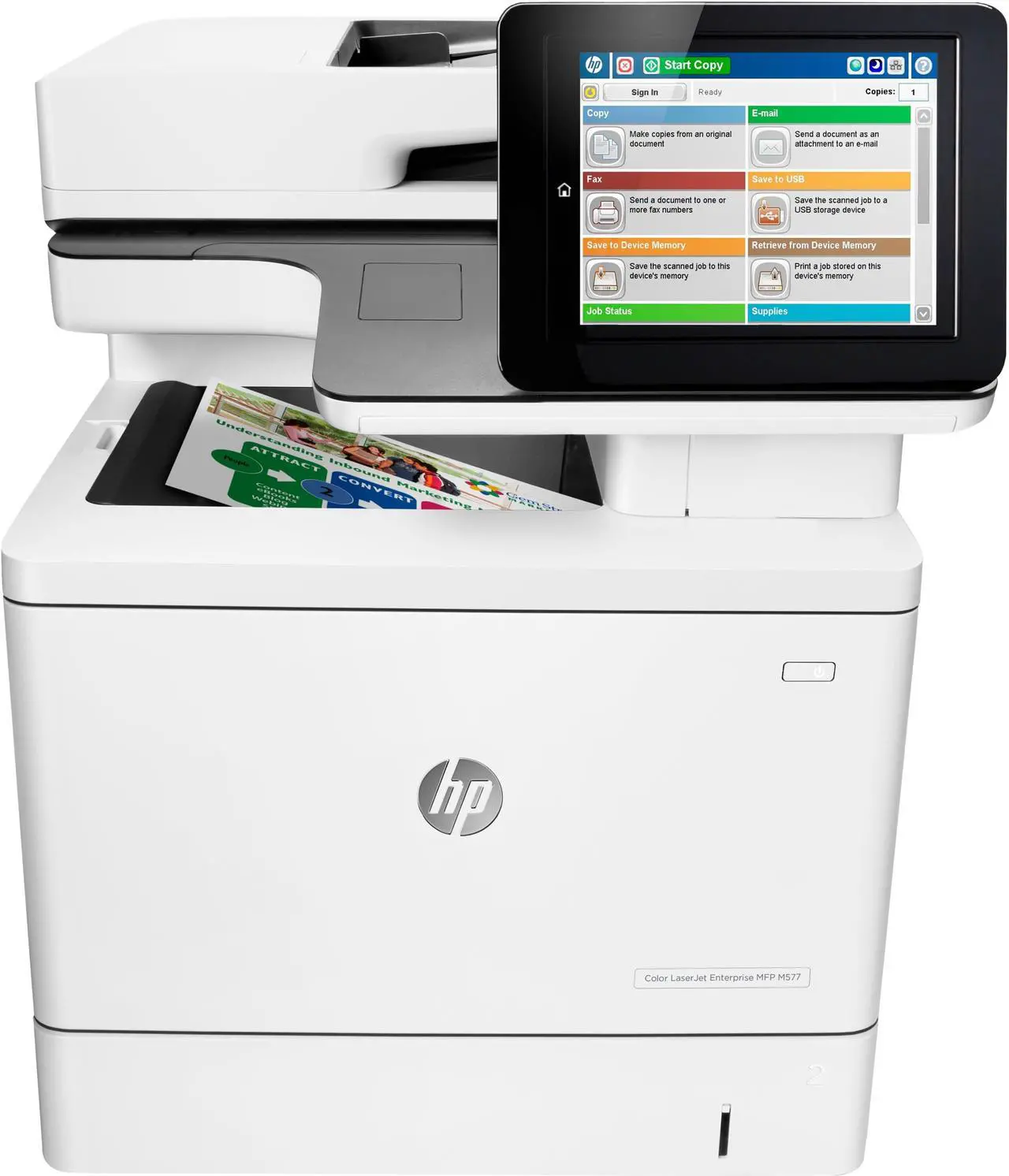 Main image of HP LaserJet M577dn Laser Multifunction Printer - Color - Plain Paper Print