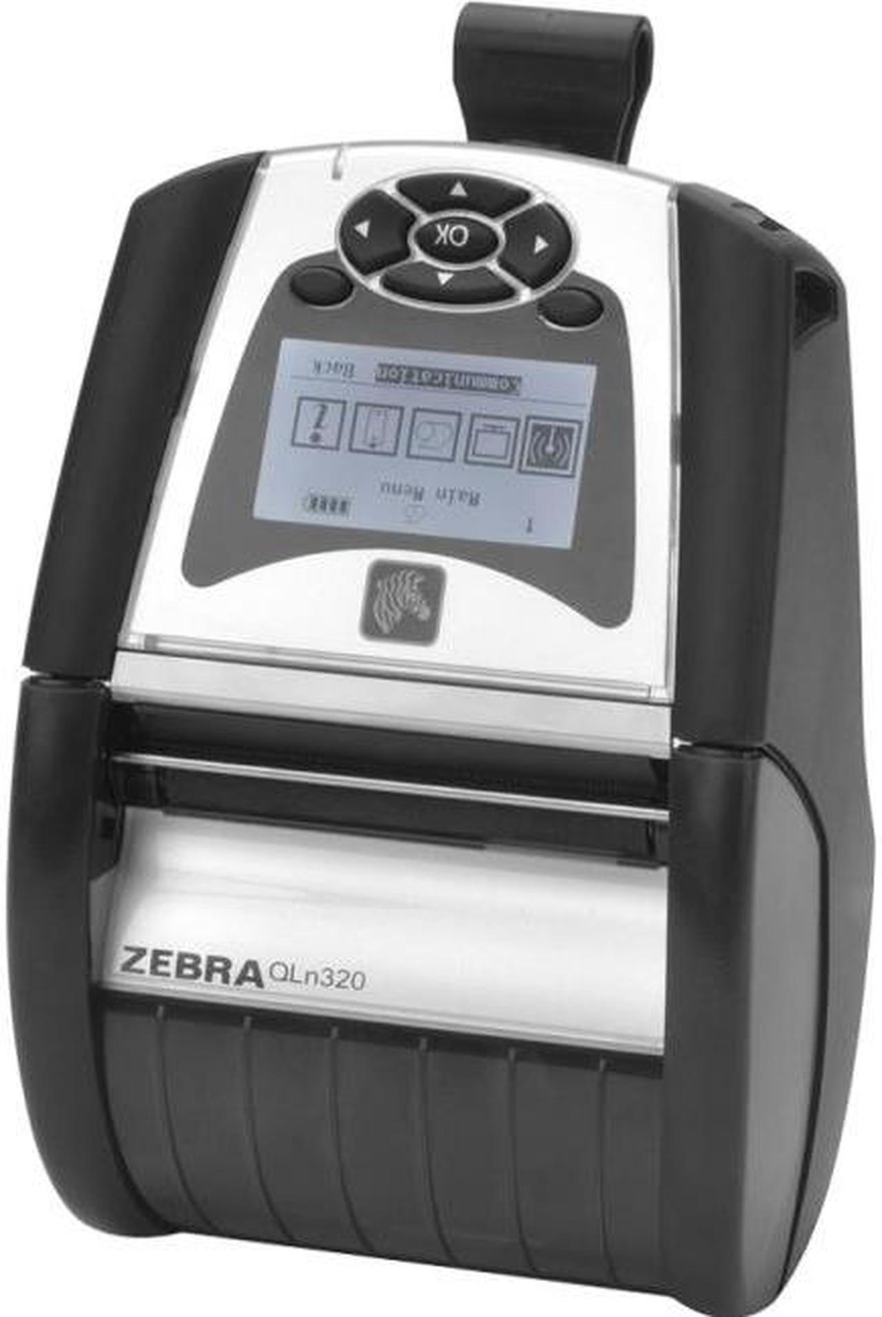 Zebra QLn320 3" Direct Thermal Mobile Label Printer, LCD, 203 dpi, Bluetooth 3.0, Mfi + Ethernet, Linered Platen, CPCL, EPL, ZPL, XML - QN3-AUCA0M00-00