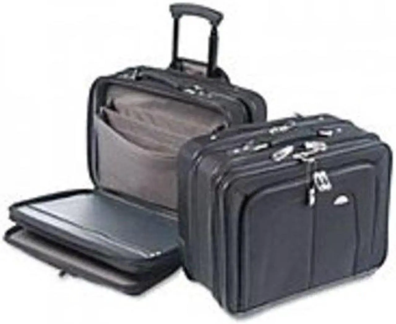 Alt view image 10 of 20 - Samsonite Mobile Office Rolling Notebook Case Nylon 17 1/2 x 9 x 14 Black