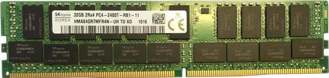 Alt view image 3 of 9 - Hynix HMA84GR7MFR4N-UH 32GB DDR4-2400 ECC REG DIMM Server Memory