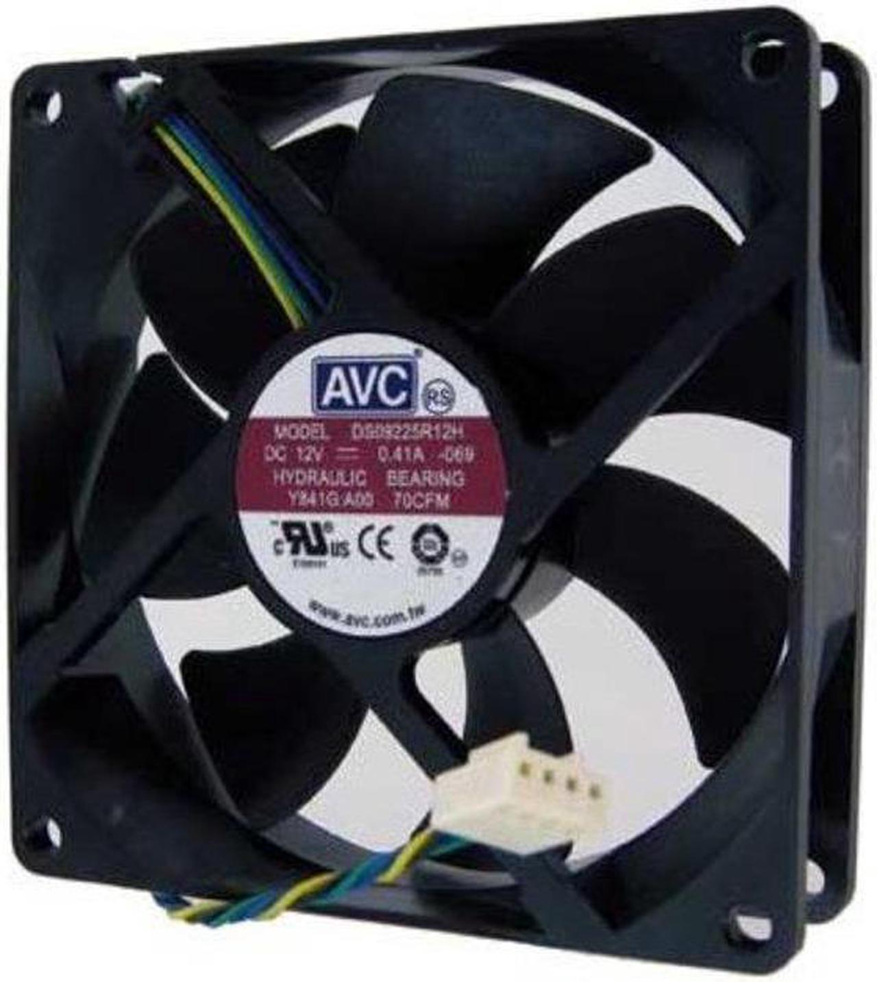 AVC P035 DS09225R12H 12 V 4-Pin .14 A Hydraulic Bearing CPU Cooler - Black