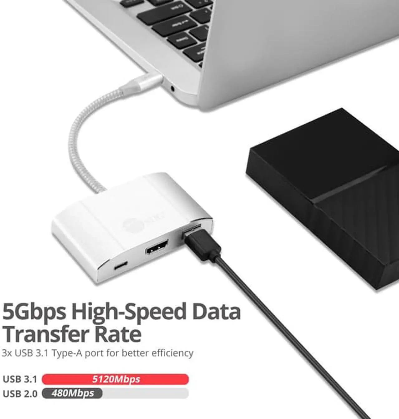 Alt view image 4 of 12 - USB 31 TYPEC HUB WITH HDMI PD