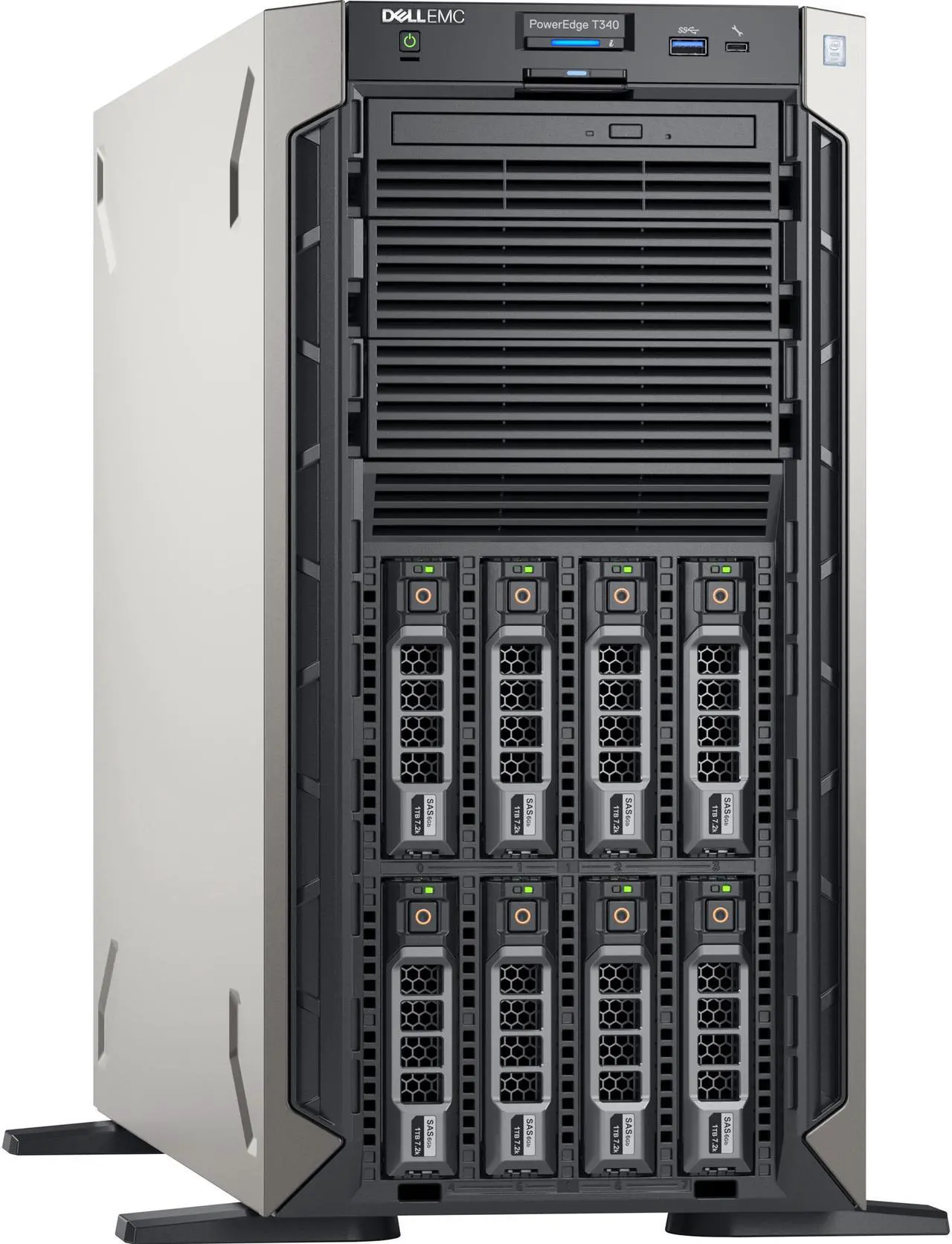 Main image of Dell EMC PowerEdge T340 5U Tower Server 1 x Xeon E-2234 8GB 1T B 1TB HDD ATA XDX41