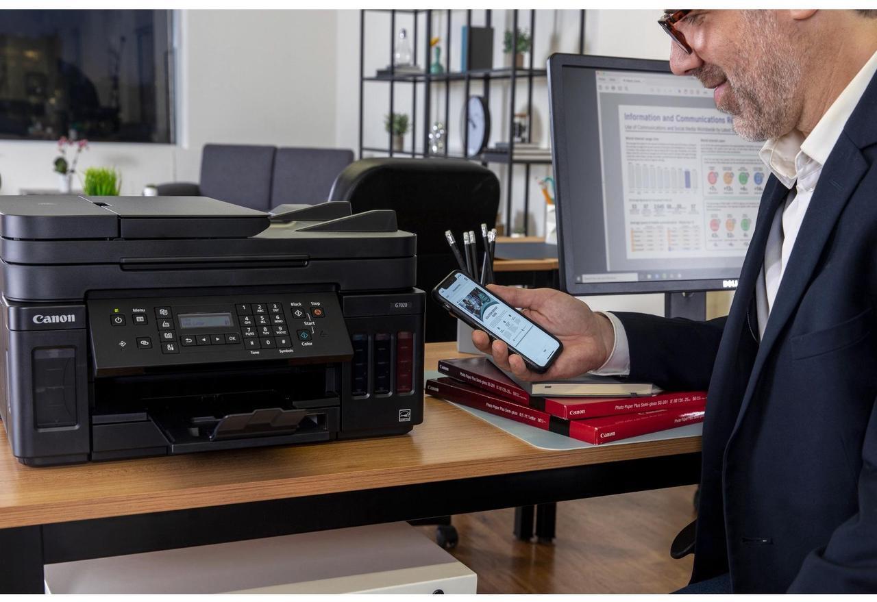 Alt view image 4 of 20 - Canon PIXMA G7020 Wireless MegaTank All-in-One Printer