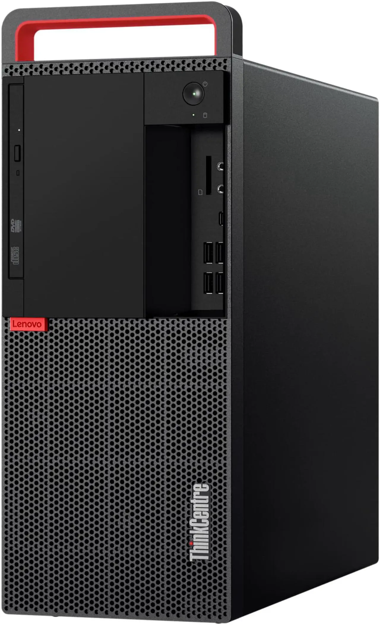 Alt view image 4 of 8 - Lenovo ThinkCentre M920t 10SF0046US Desktop Computer - Core i5 i5-9500F - 8 GB RAM - 256 GB SSD - Tower - Black - Windows 10 Pro 64-bit - AMD Radeon 520 2 GB - DVD-Writer - English Keyboard