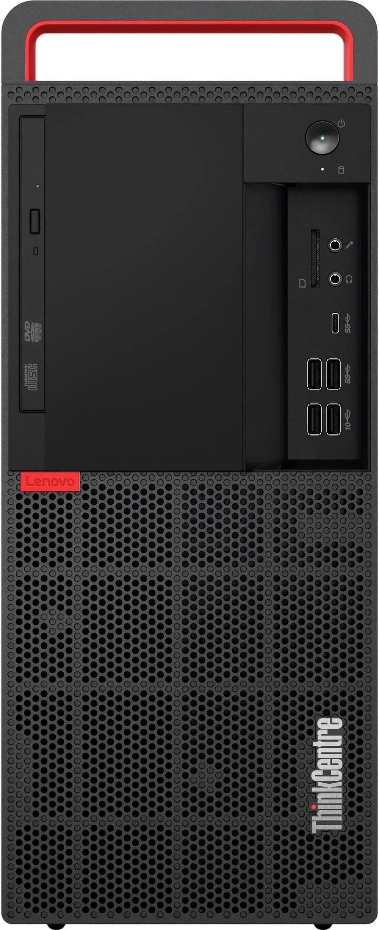 Alt view image 6 of 8 - Lenovo ThinkCentre M920t 10SF0046US Desktop Computer - Core i5 i5-9500F - 8 GB RAM - 256 GB SSD - Tower - Black - Windows 10 Pro 64-bit - AMD Radeon 520 2 GB - DVD-Writer - English Keyboard