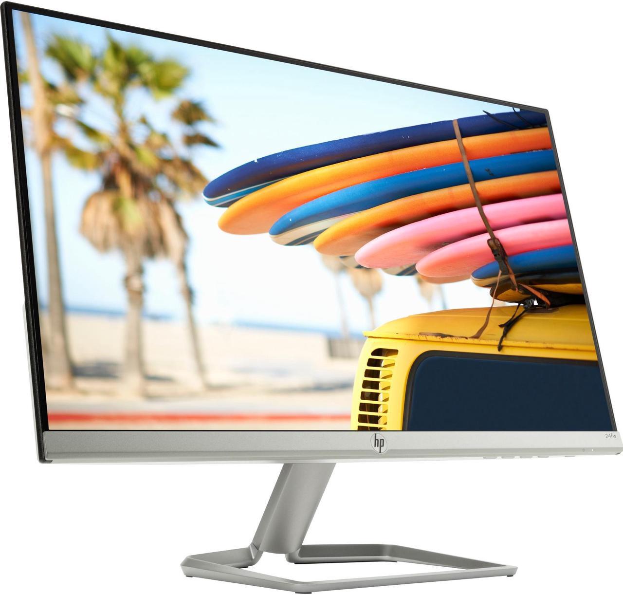 Alt view image 2 of 6 - HP 24fwa 24" (23.8" Viewable) Full HD 1920 x 1080 75Hz (Max.) D-Sub, HDMI, Audio AMD FreeSync Built-in Speakers Monitor