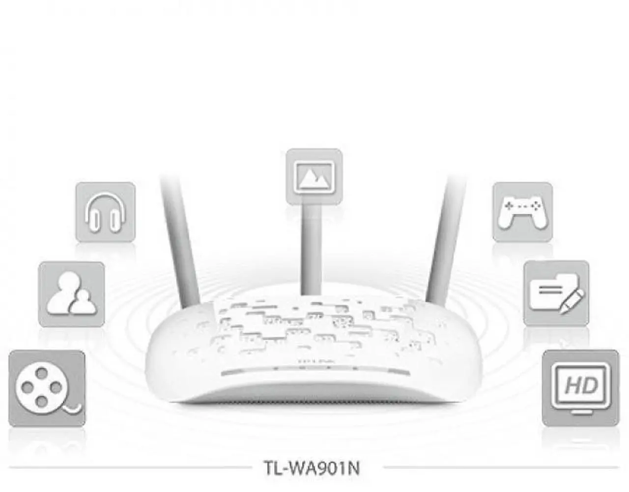 Alt view image 4 of 17 - TP-Link Wireless Access Point TL-WA901N | 2.4Ghz N450 Desktop WiFi Bridge | Supports AP/Multi-SSID/Client/RE Mode | 3 Fixed Antennas | Passive PoE w/ Free PoE Injector