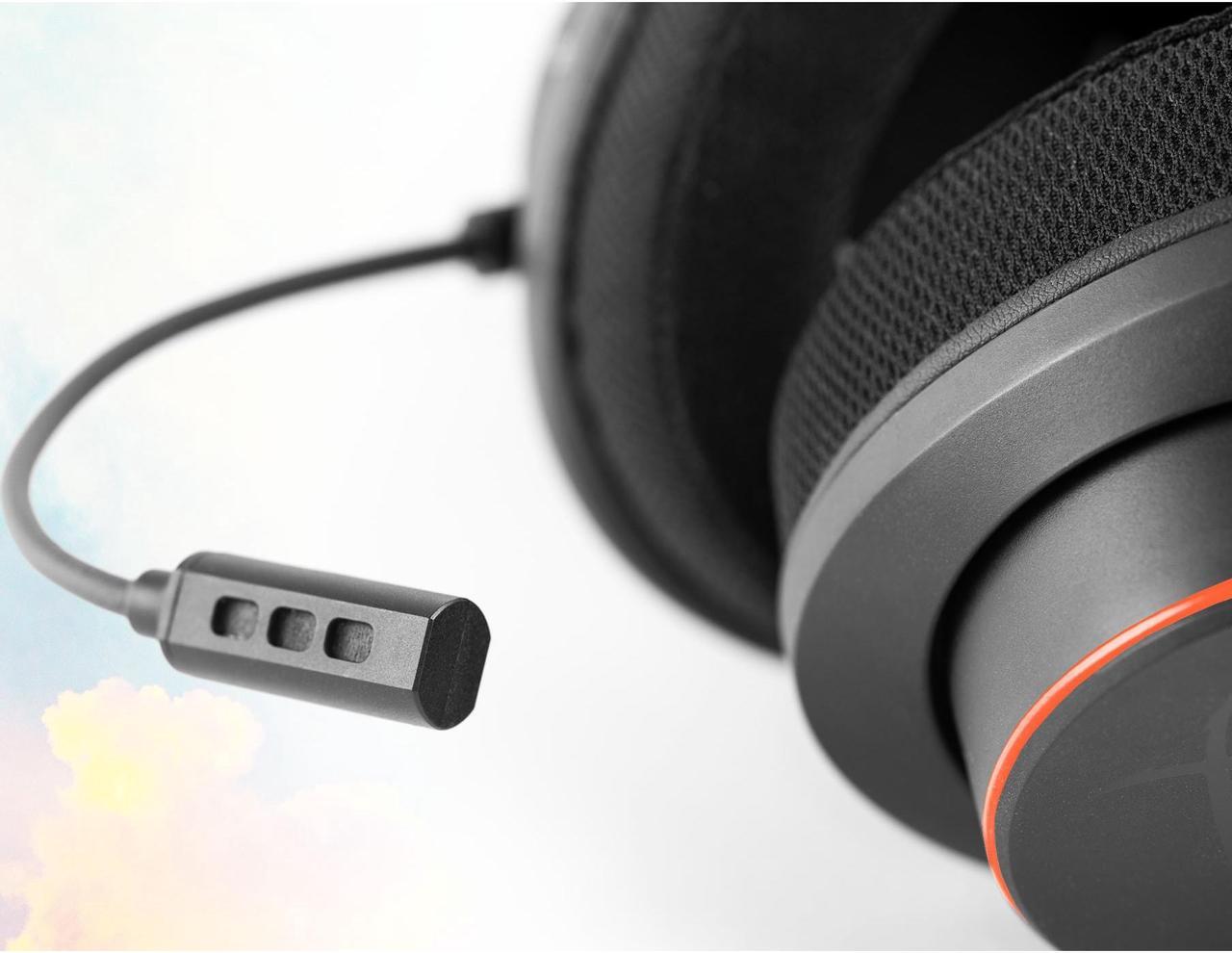 Alt view image 6 of 10 - sound blasterx h6 usb gaming headset with 7.1 virtual surround sound, memory foam fabric earpads, hardware eq modes, ambient monitoring and rgb lighting for ps4, xbox one, nintendo switch, and pc