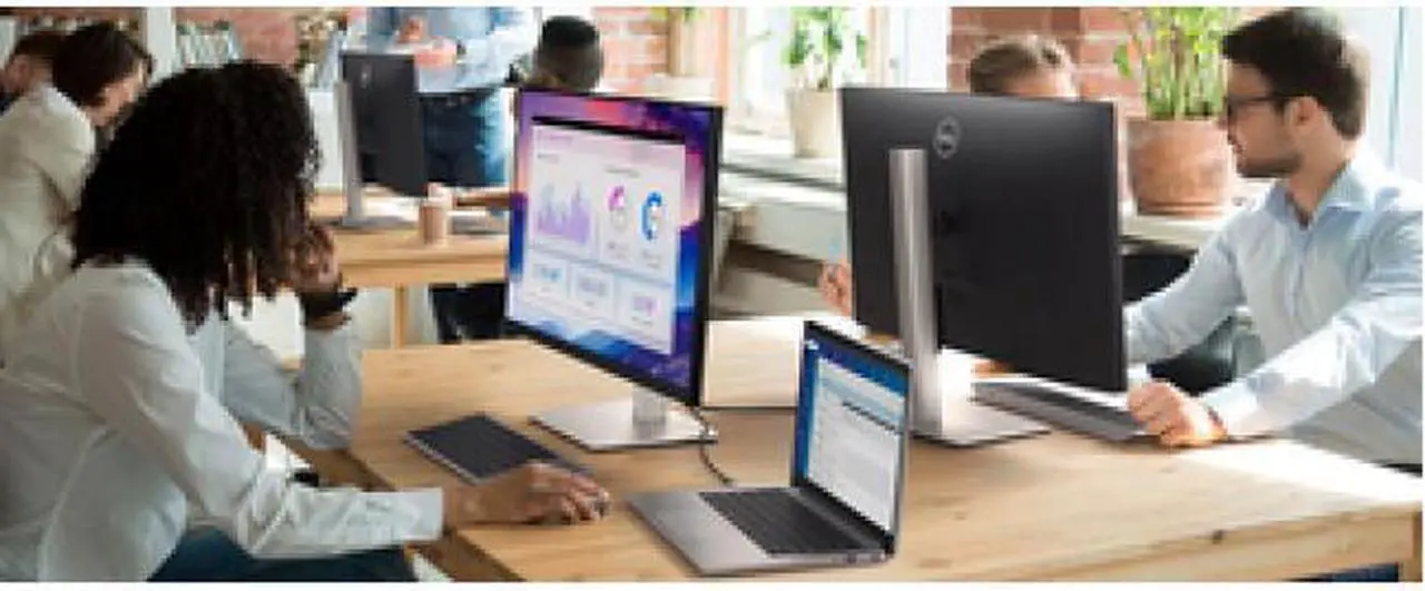 Alt view image 9 of 20 - Dell P2721Q 27 Inch 4K (3840 x 2160) USB-C Monitor, HDMI, DisplayPort, IPS, Anti-Glare, LED Backlit, Tilt, Swivel, Pivot and Height Adjustable